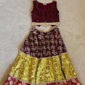 Indian Bridal Lehenga Wedding Dress Silk Organza Tanchoi Jamevar Kataan Silk